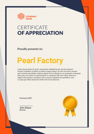 Certificate of Appreciation template. Flat geometric design. Lay Certificate of Appreciation template. Flat geometric design. Lay
